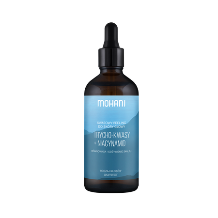 Równoważący peeling trycho-kwasy + niacynamid do skóry głowy Mohani 100ml