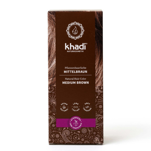 Henna do włosów Khadi – Średni Brąz