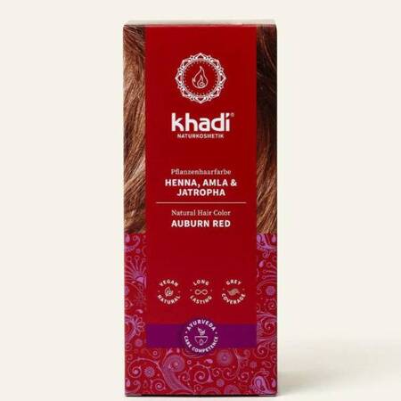 Henna do włosów Khadi – Naturalna z Amlą i Jatrophą